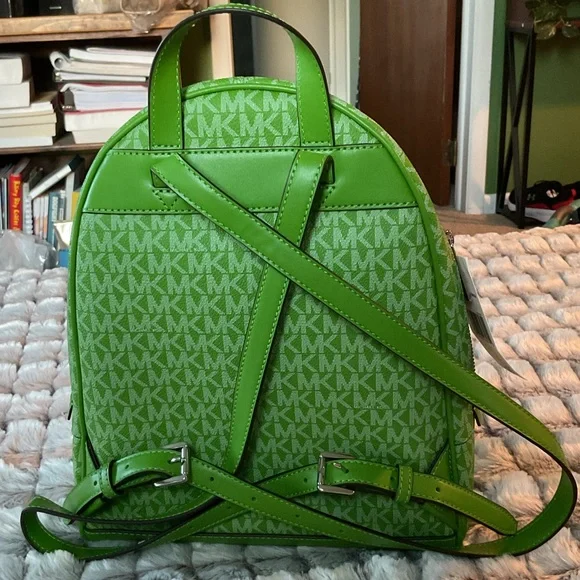 BNWT Michael Kors Rhea Medium Signature Logo Backpack - www  display picture 2